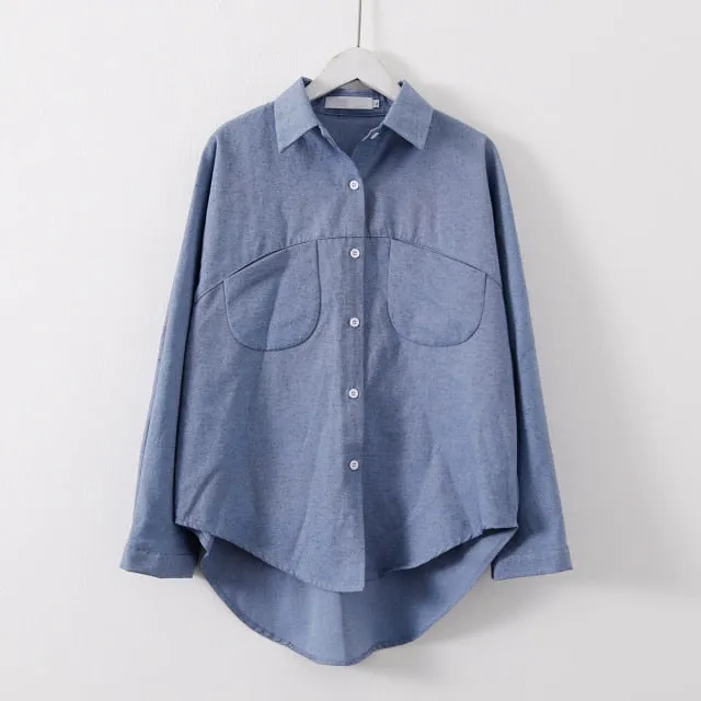 Women Summer Blouse Korean Long Sleeve Womens Tops And Blouses Vintage Women Shirts Blusas Roupa Feminina Tops