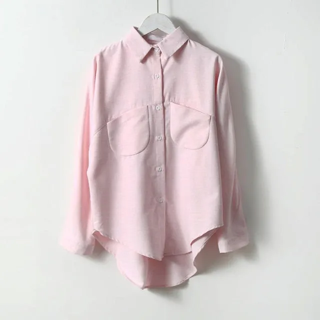 Women Summer Blouse Korean Long Sleeve Womens Tops And Blouses Vintage Women Shirts Blusas Roupa Feminina Tops