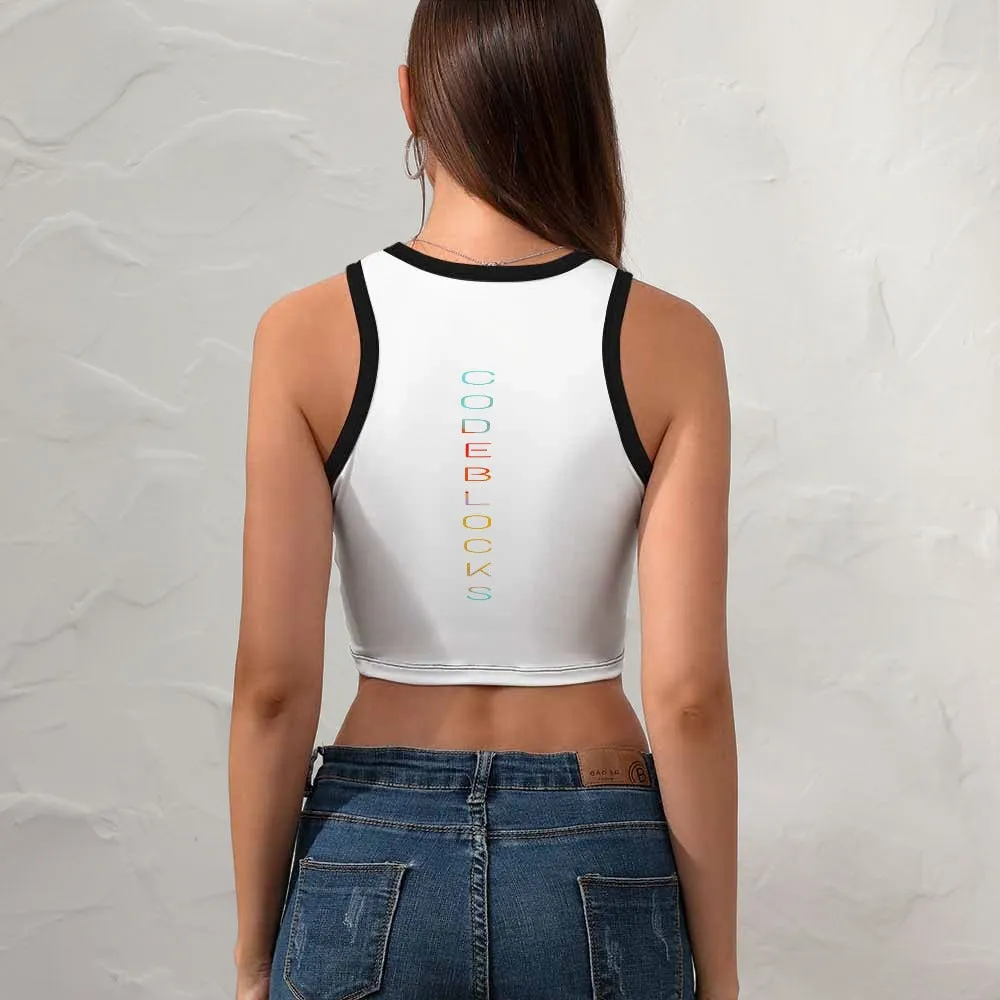 Women's Cropped Slim Racer Tank Top