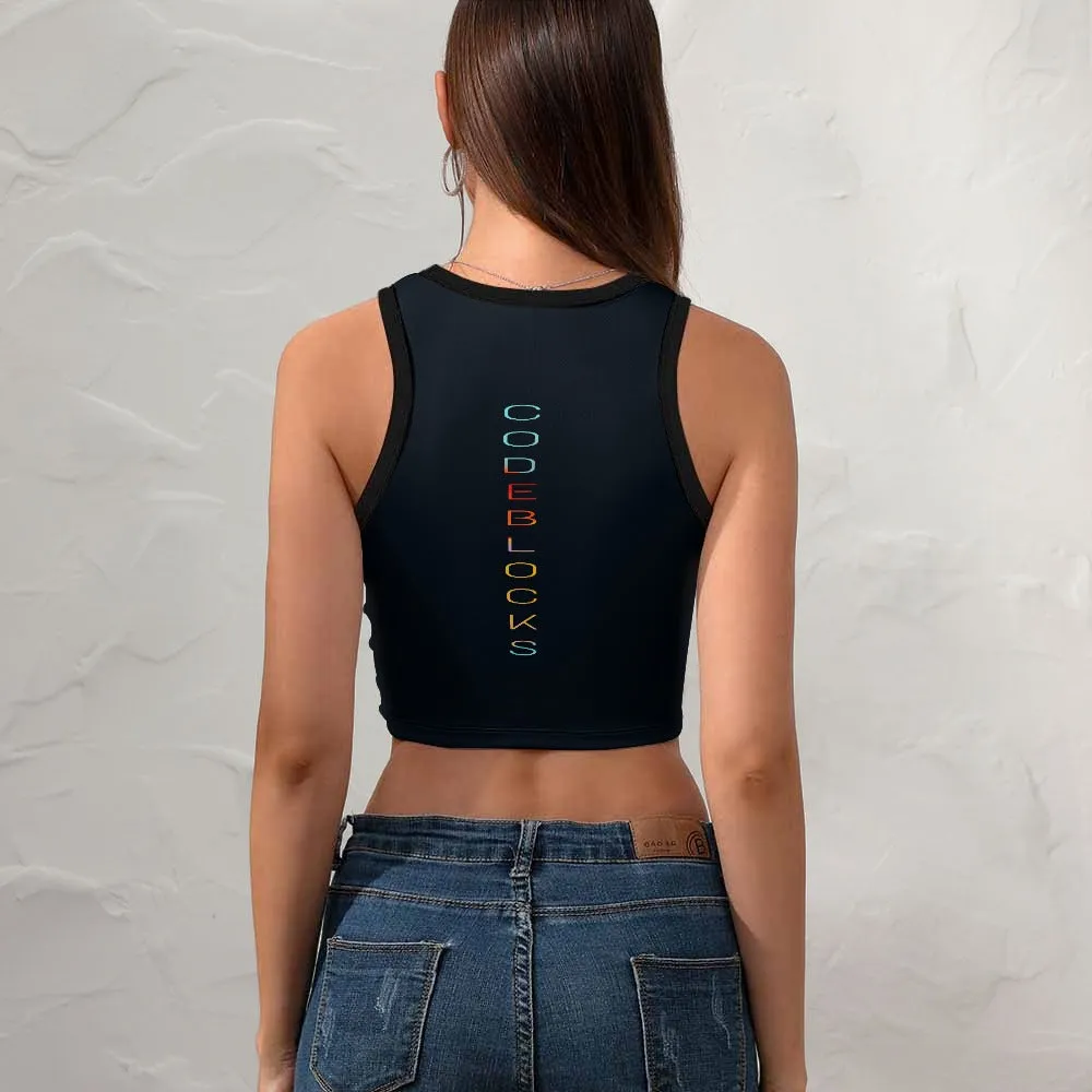 Women's Cropped Slim Racer Tank Top