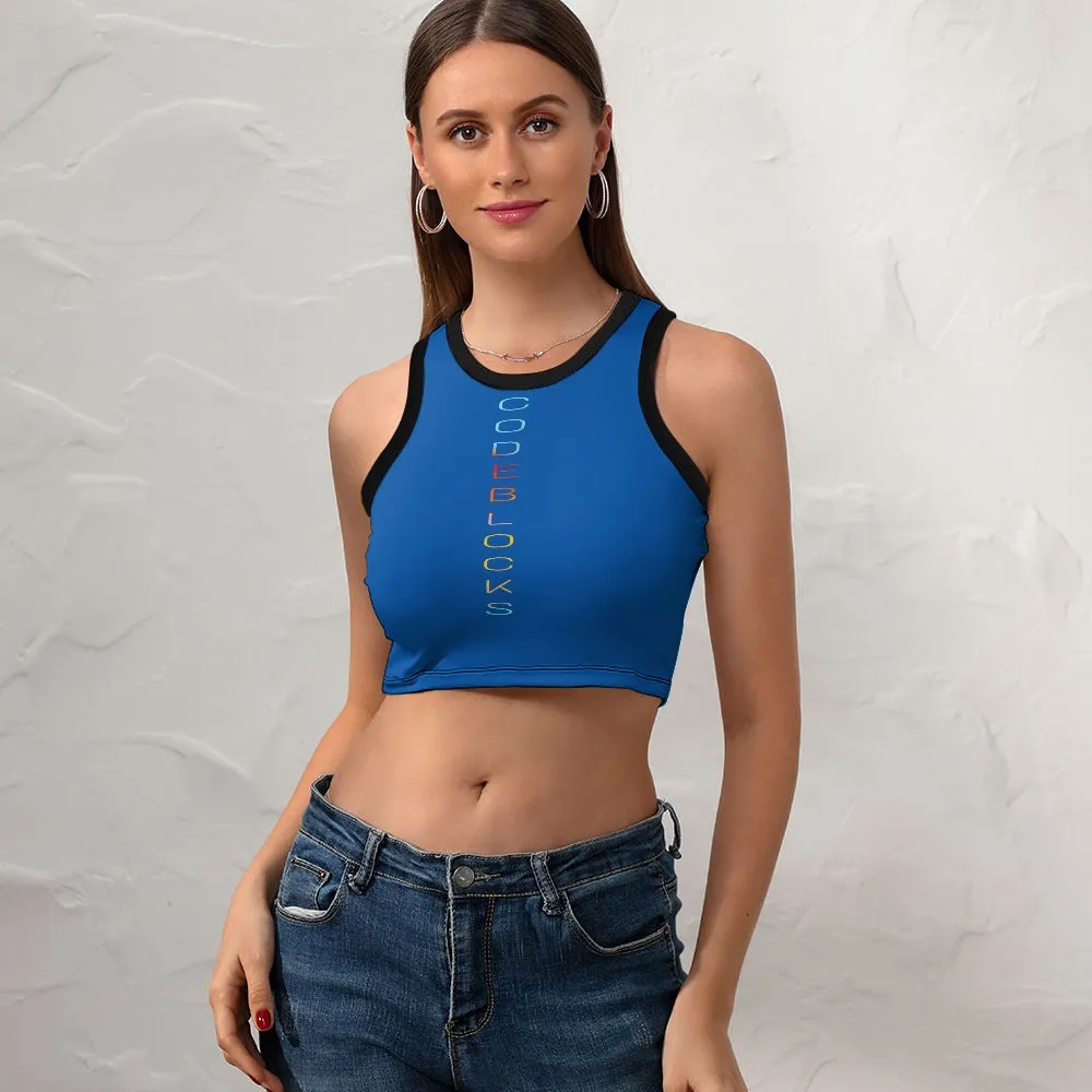 Women's Cropped Slim Racer Tank Top