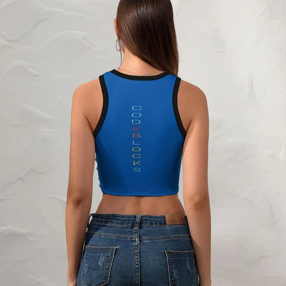 Women's Cropped Slim Racer Tank Top