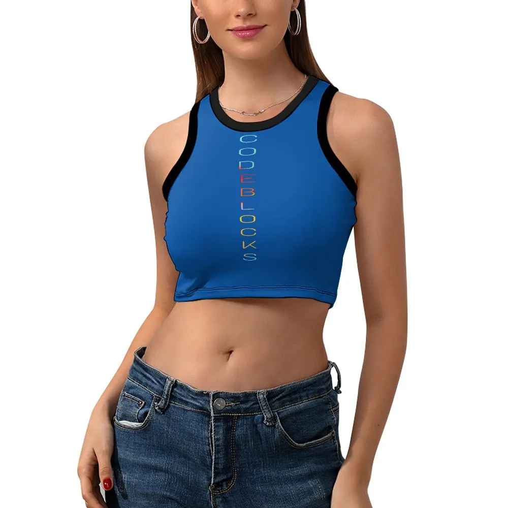 Women's Cropped Slim Racer Tank Top