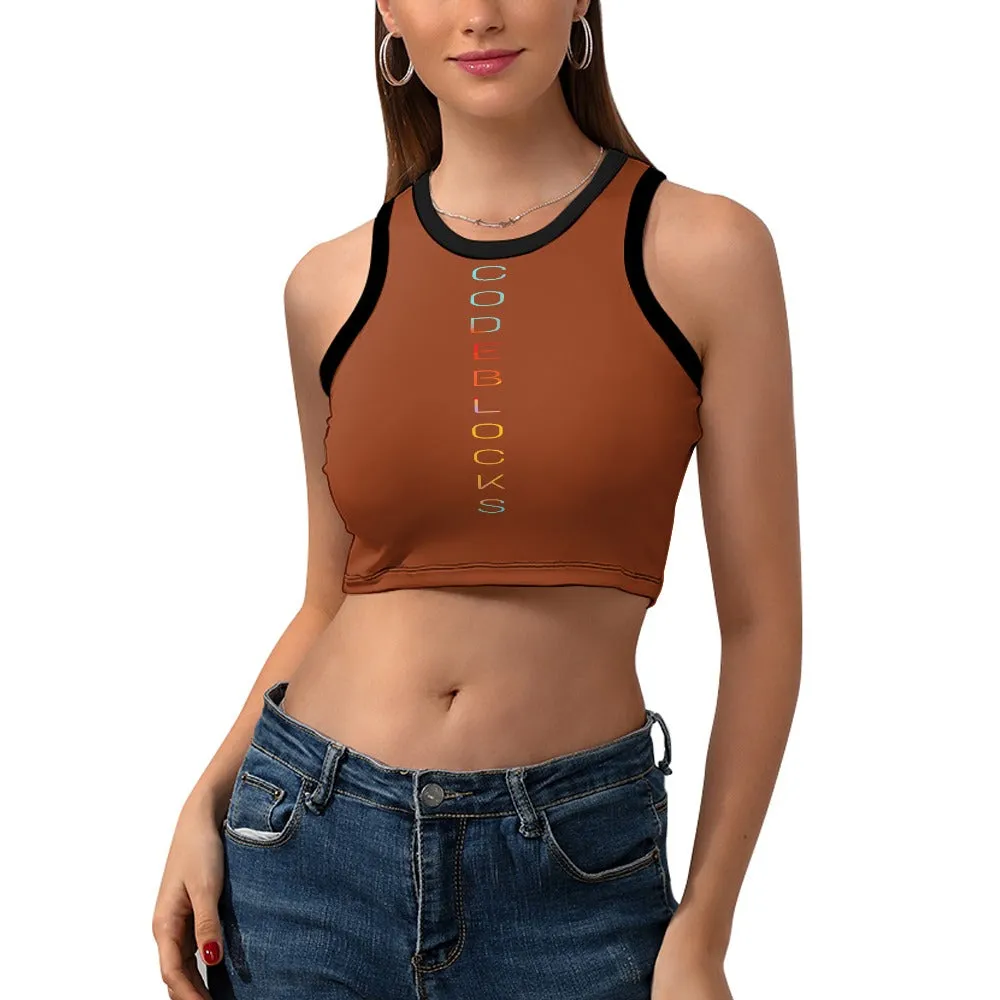 Women's Cropped Slim Racer Tank Top