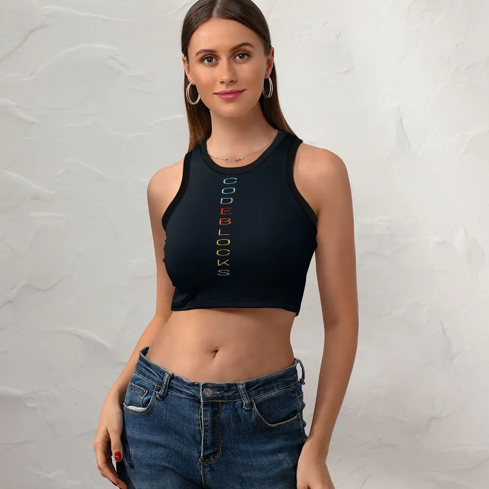 Women's Cropped Slim Racer Tank Top