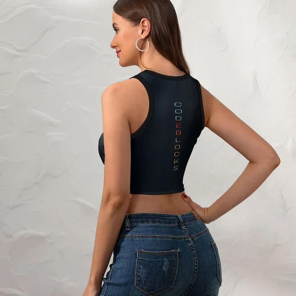 Women's Cropped Slim Racer Tank Top