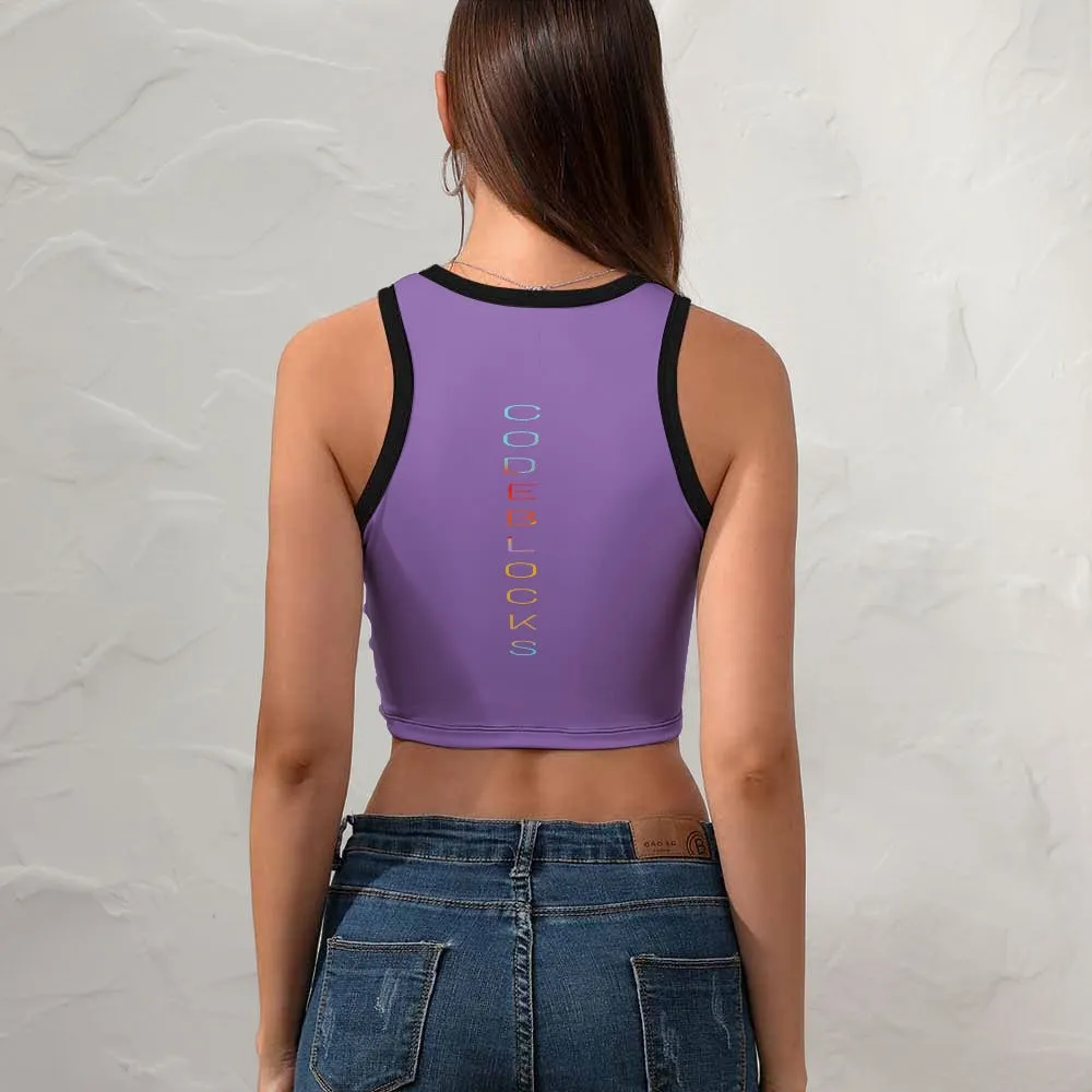 Women's Cropped Slim Racer Tank Top