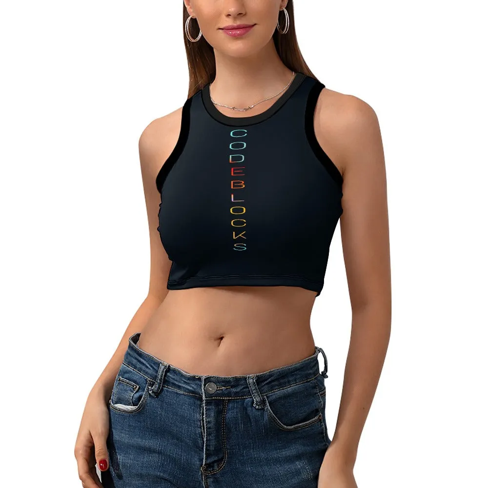 Women's Cropped Slim Racer Tank Top