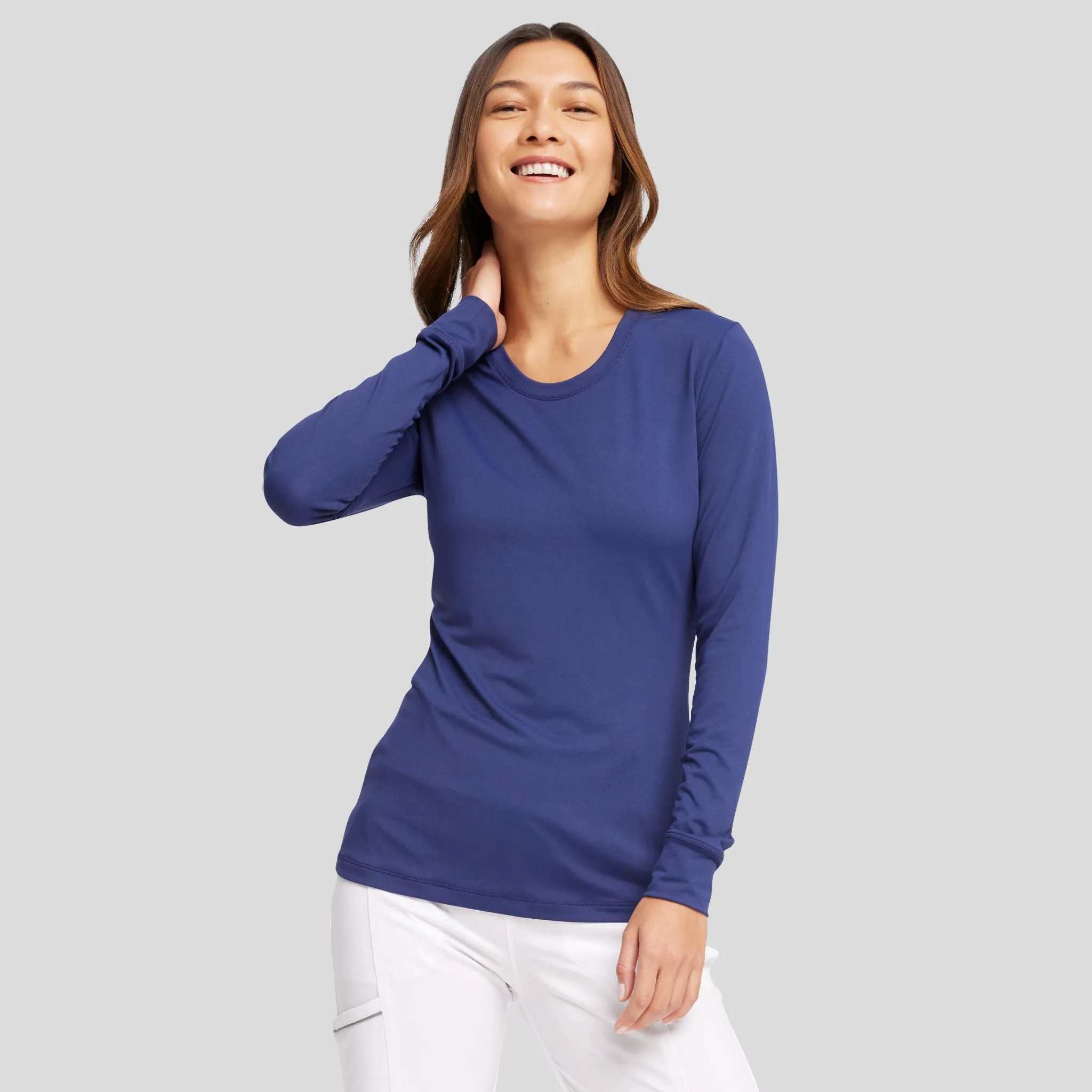 Women's Long Sleeve Underscrub T-Shirt | Navy