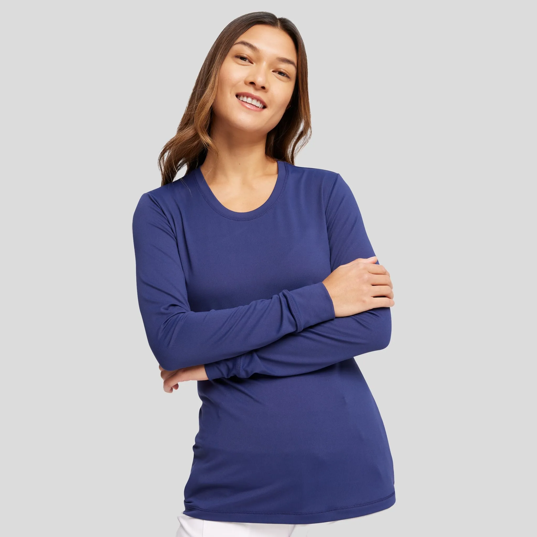Women's Long Sleeve Underscrub T-Shirt | Navy