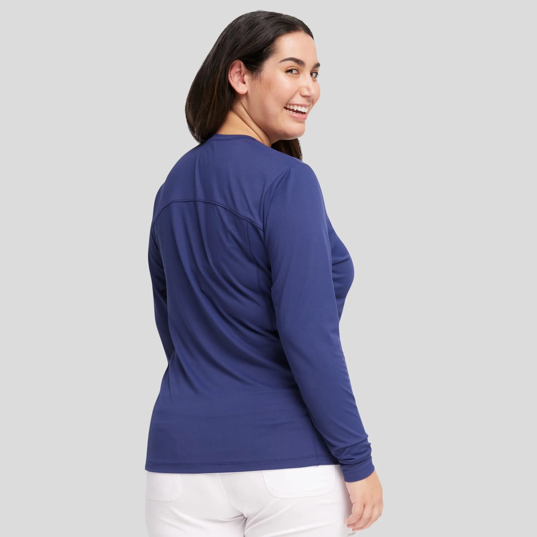 Women's Long Sleeve Underscrub T-Shirt | Navy