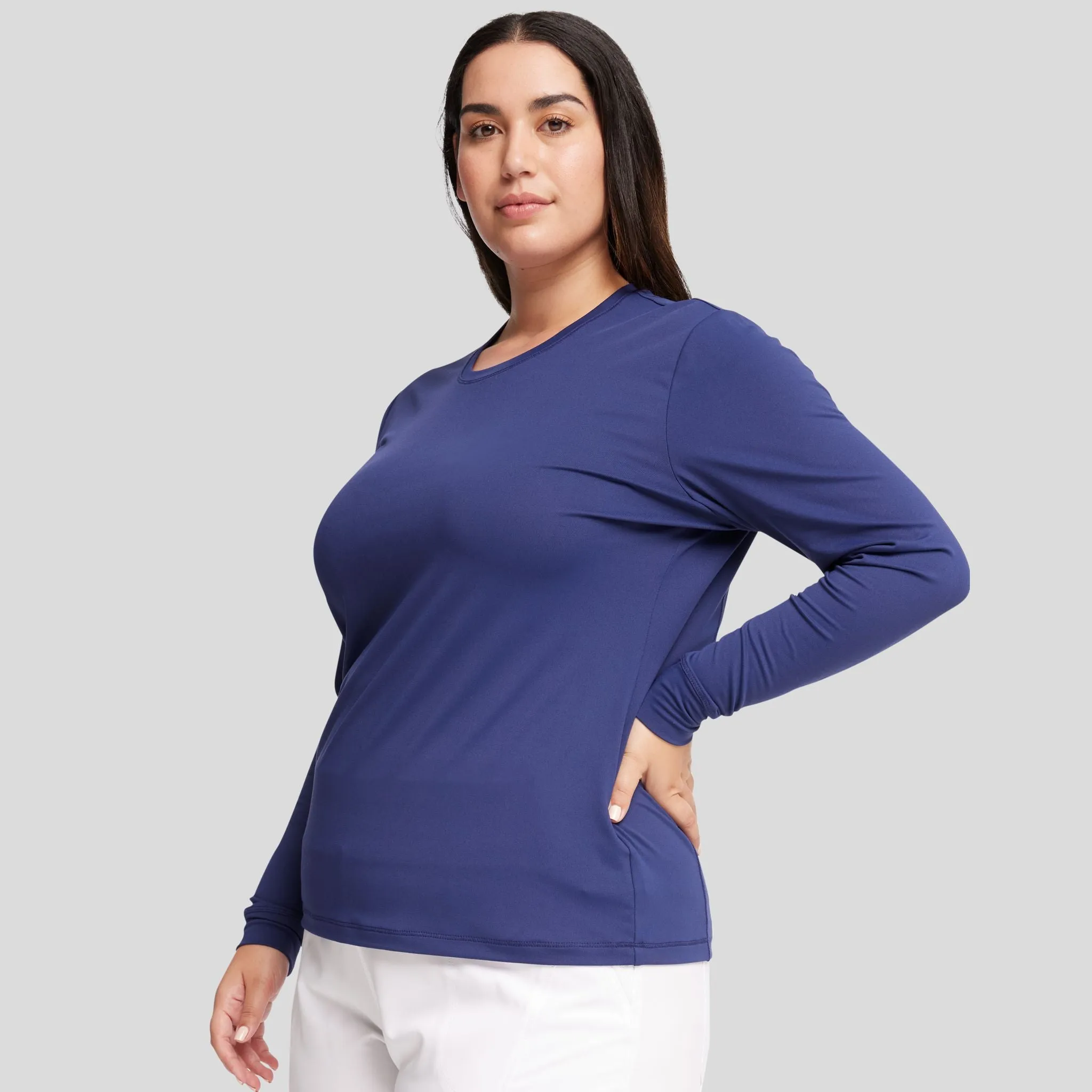 Women's Long Sleeve Underscrub T-Shirt | Navy