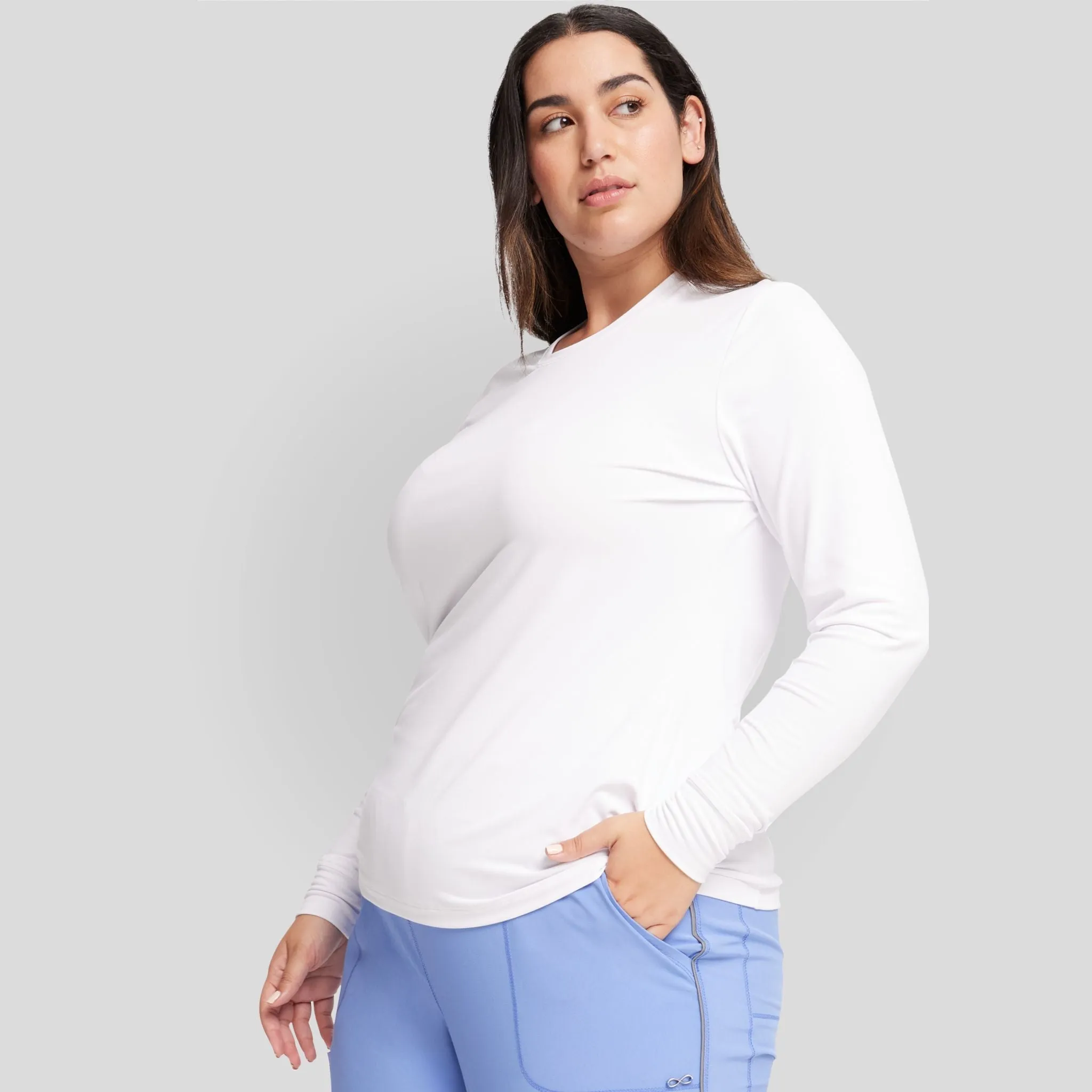 Women's Long Sleeve Underscrub T-Shirt | White