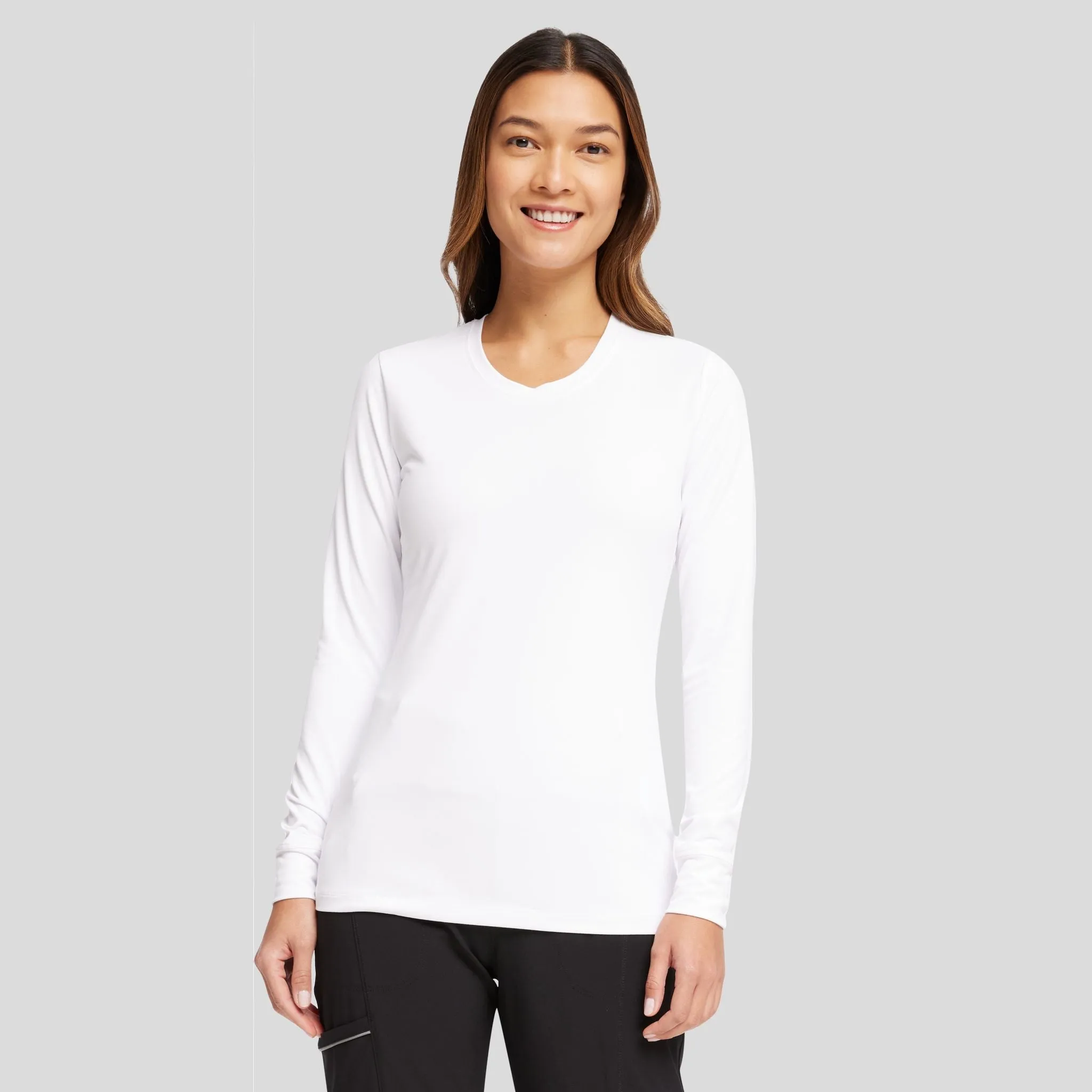 Women's Long Sleeve Underscrub T-Shirt | White