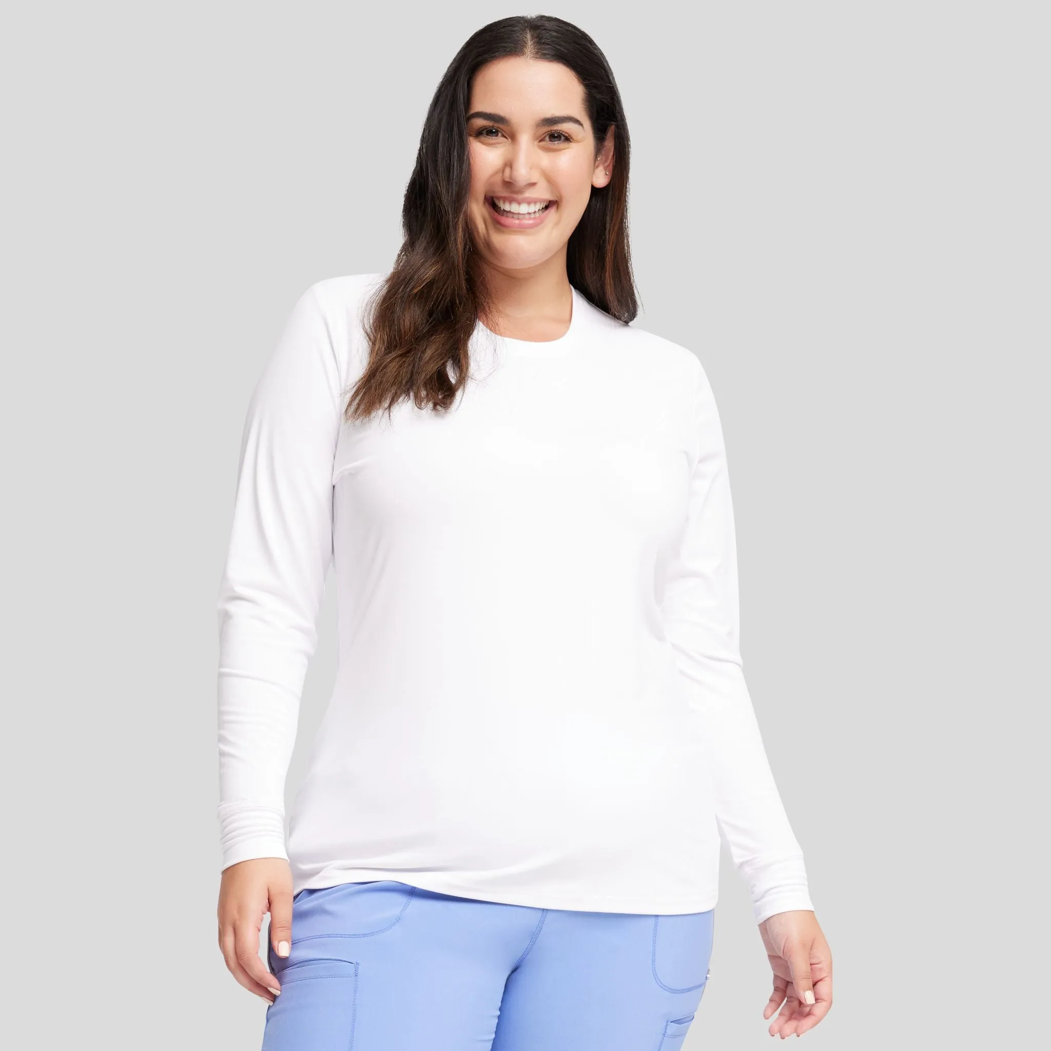 Women's Long Sleeve Underscrub T-Shirt | White