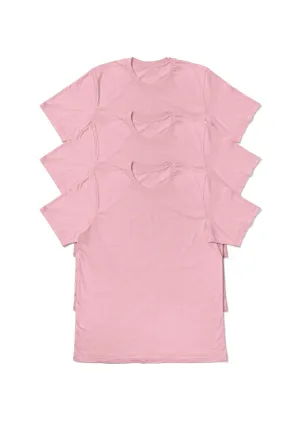 Women's Pink T-Shirt Bundle - 3 Pack Airlume Cotton