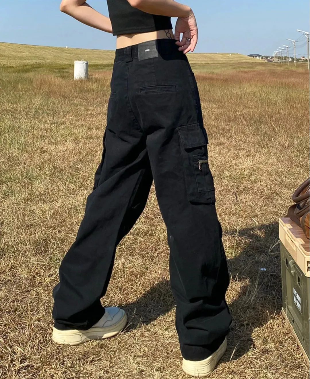 Women's Solid Color Cargo
