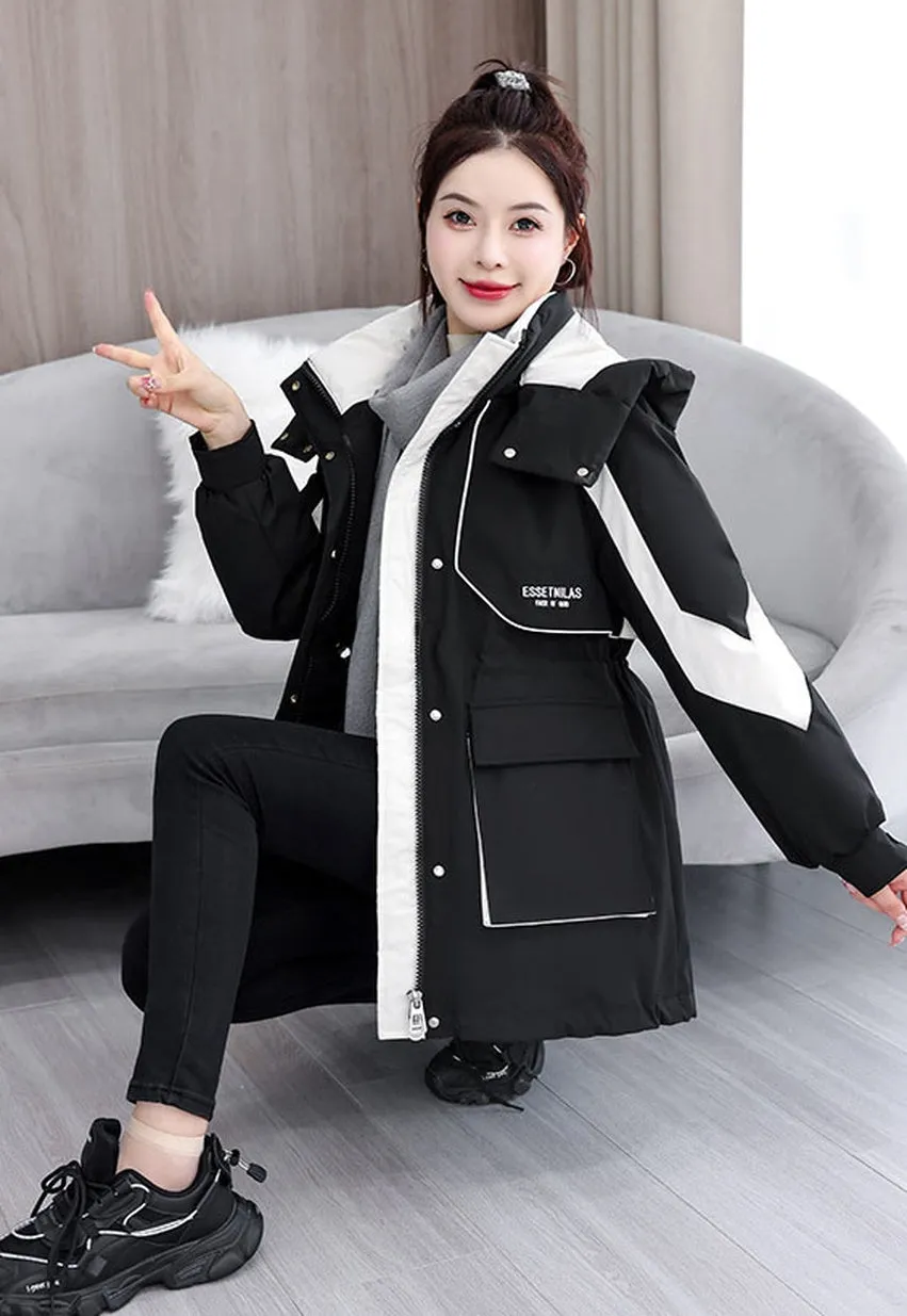 Women's Stylish and Windproof Stain-resistant Zip-up Puffer Jacket