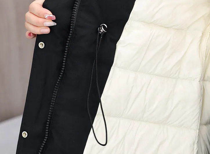 Women's Stylish and Windproof Stain-resistant Zip-up Puffer Jacket