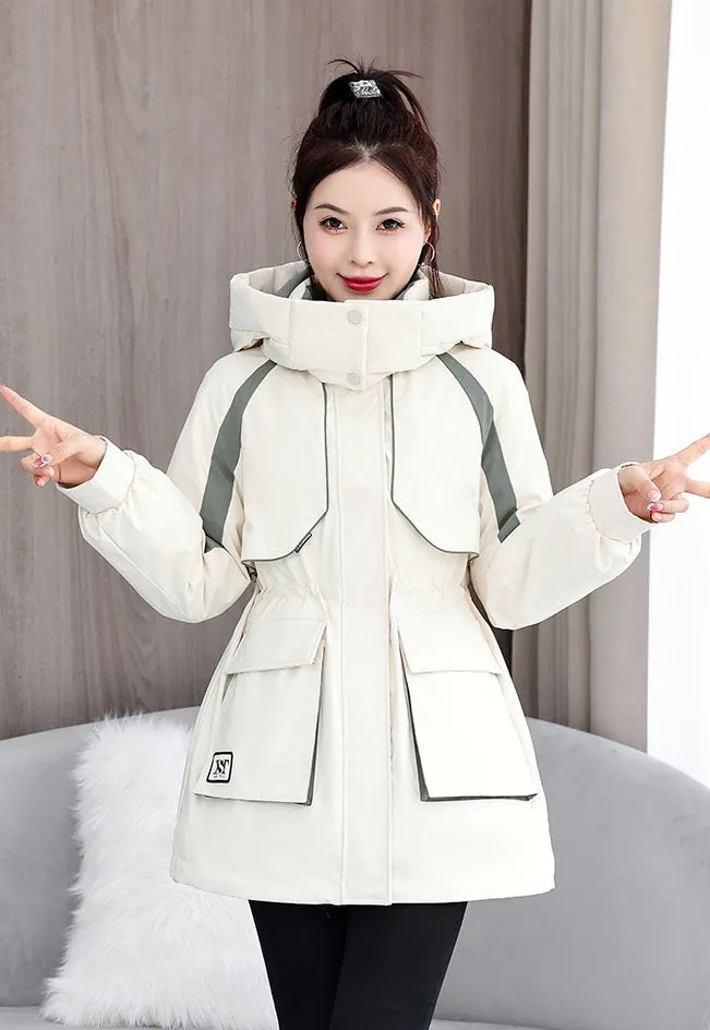 Women's Stylish and Windproof Stain-resistant Zip-up Puffer Jacket