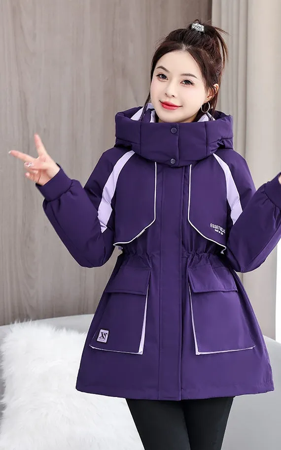 Women's Stylish and Windproof Stain-resistant Zip-up Puffer Jacket