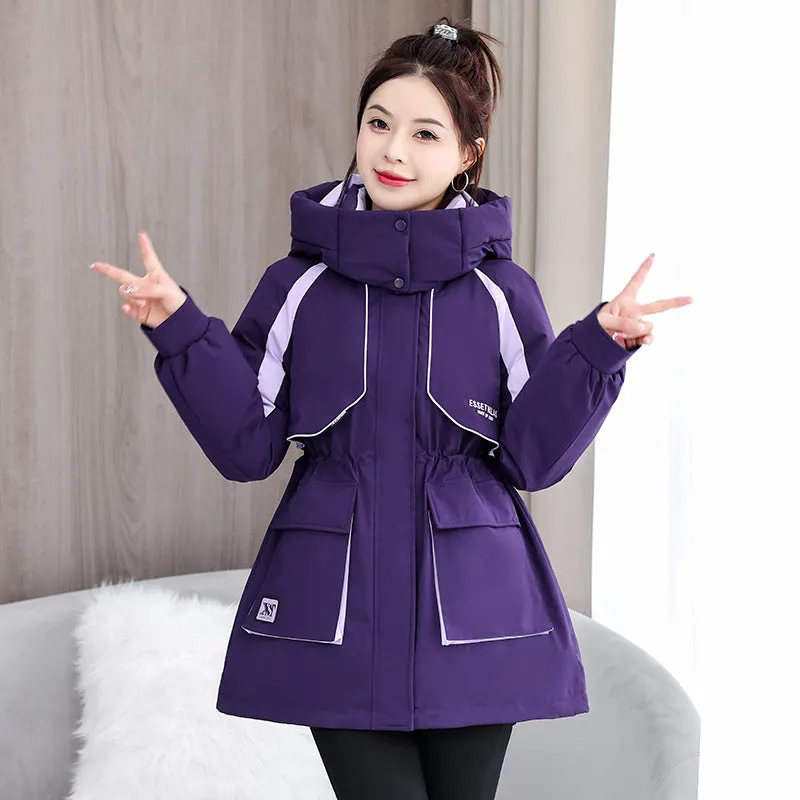 Women's Stylish and Windproof Stain-resistant Zip-up Puffer Jacket