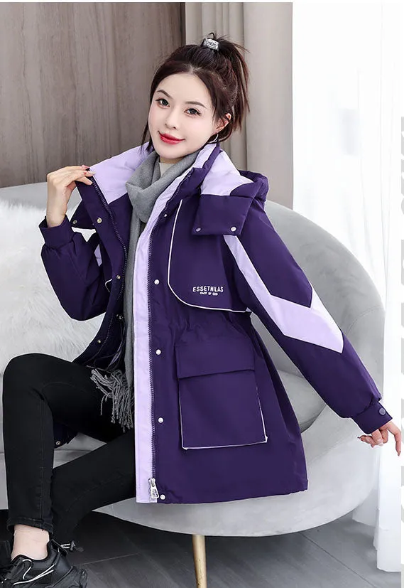 Women's Stylish and Windproof Stain-resistant Zip-up Puffer Jacket