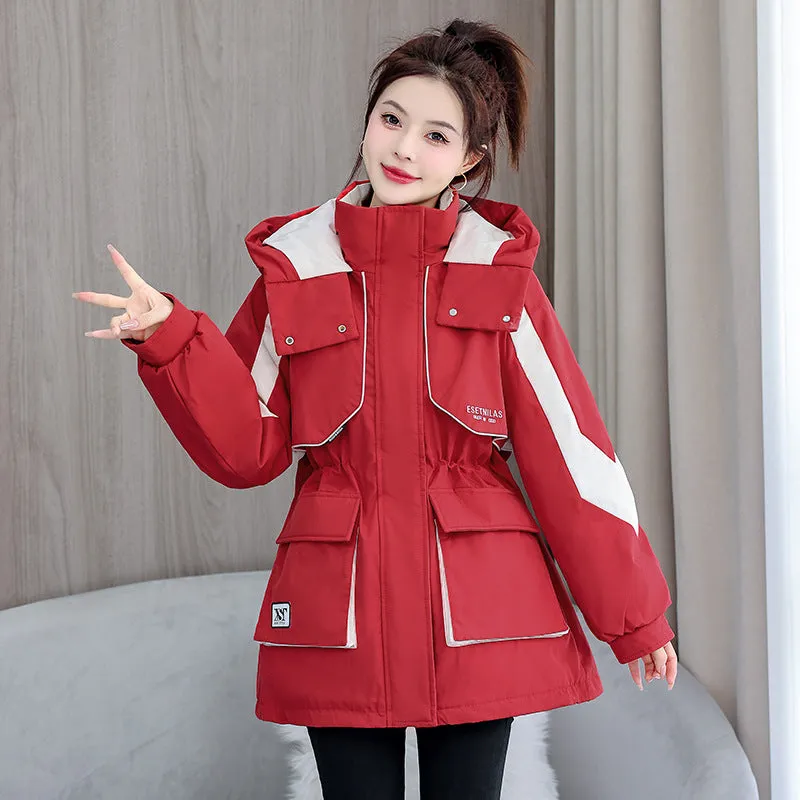 Women's Stylish and Windproof Stain-resistant Zip-up Puffer Jacket