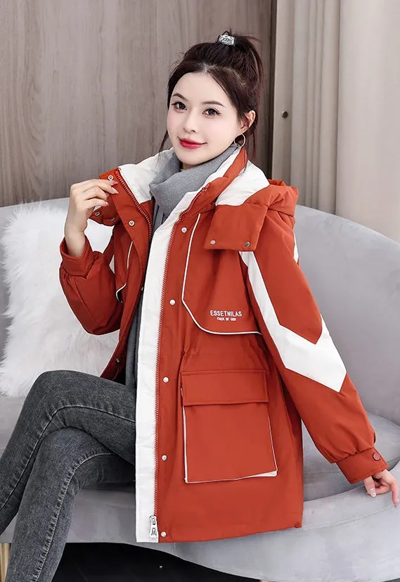 Women's Stylish and Windproof Stain-resistant Zip-up Puffer Jacket