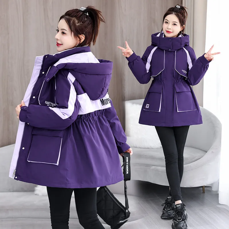 Women's Stylish and Windproof Stain-resistant Zip-up Puffer Jacket
