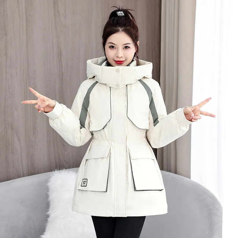 Women's Stylish and Windproof Stain-resistant Zip-up Puffer Jacket