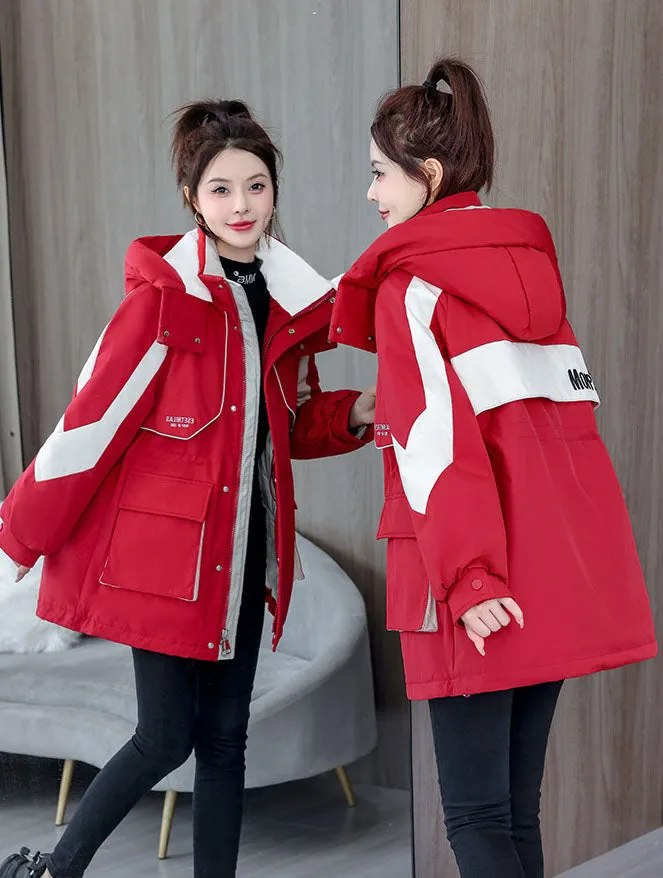 Women's Stylish and Windproof Stain-resistant Zip-up Puffer Jacket