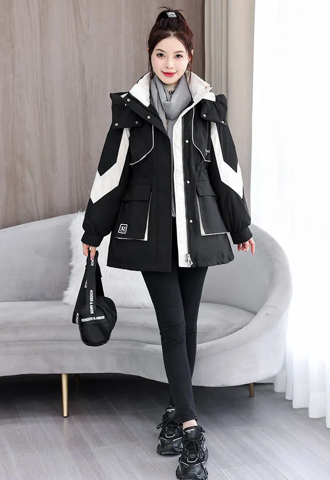 Women's Stylish and Windproof Stain-resistant Zip-up Puffer Jacket