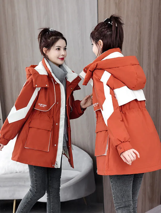 Women's Stylish and Windproof Stain-resistant Zip-up Puffer Jacket