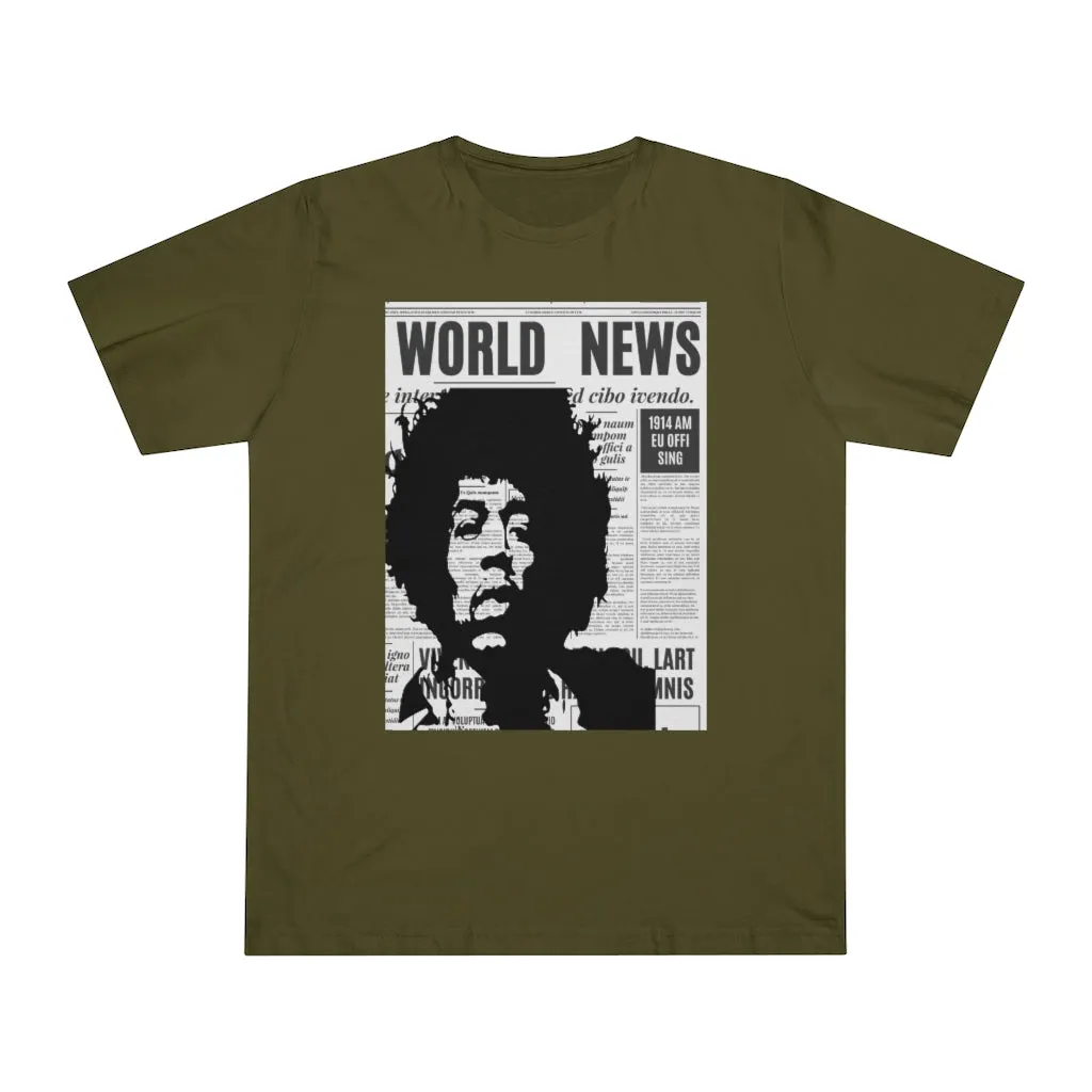 World News JIMI HENDRIX Unisex Deluxe T-shirt