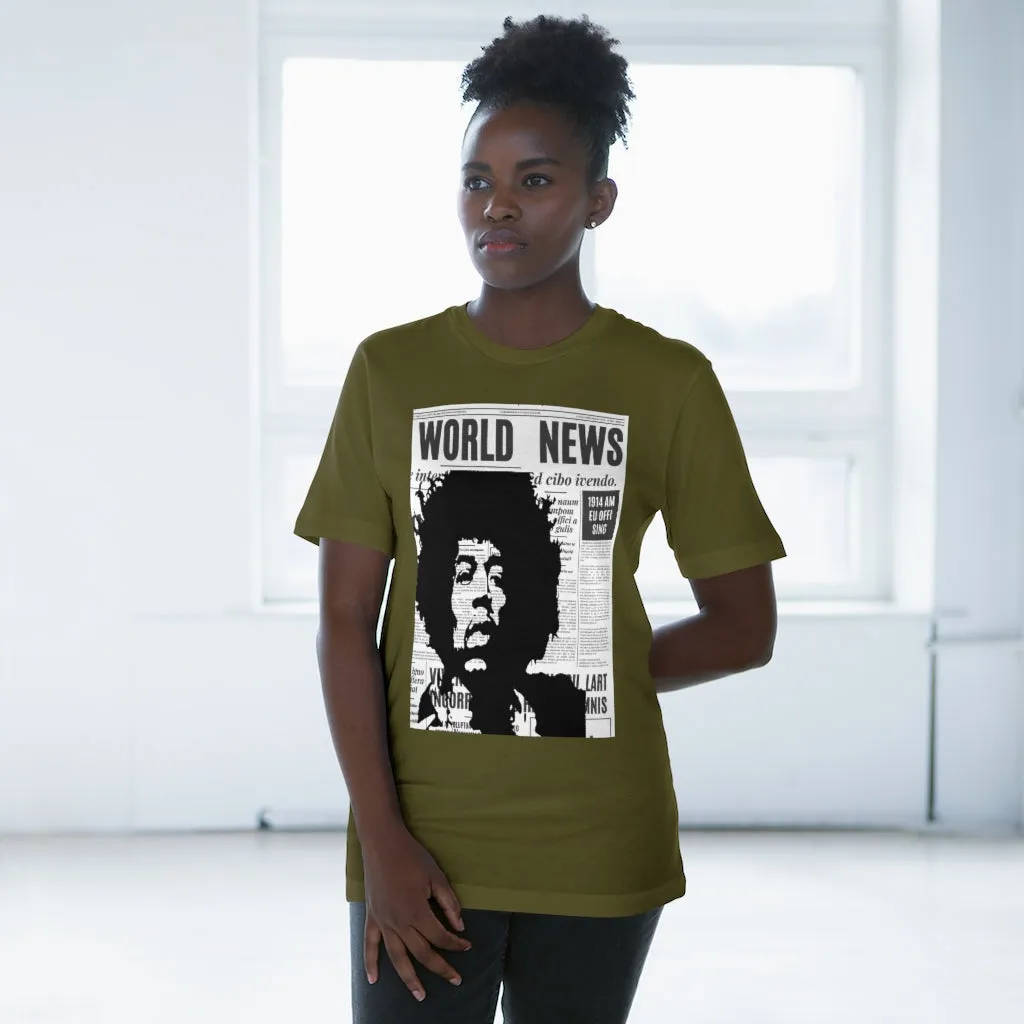 World News JIMI HENDRIX Unisex Deluxe T-shirt