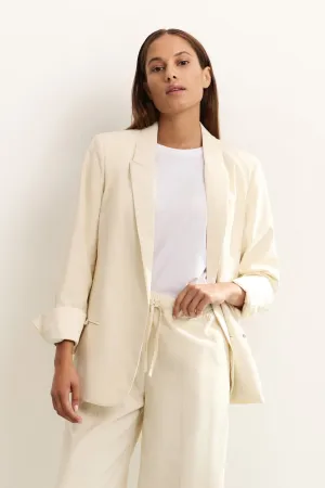 Woven blazer with pocket details