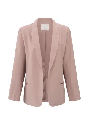 Woven loose-fit blazer with satin lining