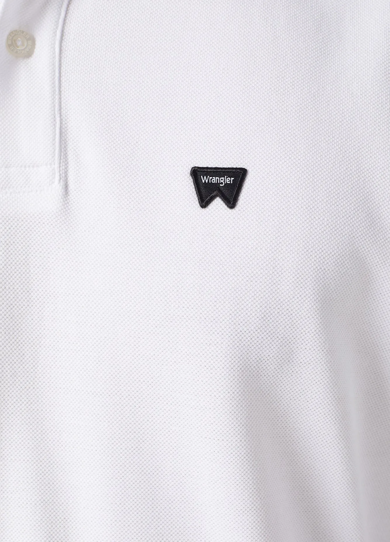 Wrangler Men's Short Sleeve Polo T-Shirt In White