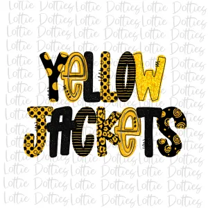Yellow Jackets PNG - Yellow Jackets PNG - Instant Download - Digital Download