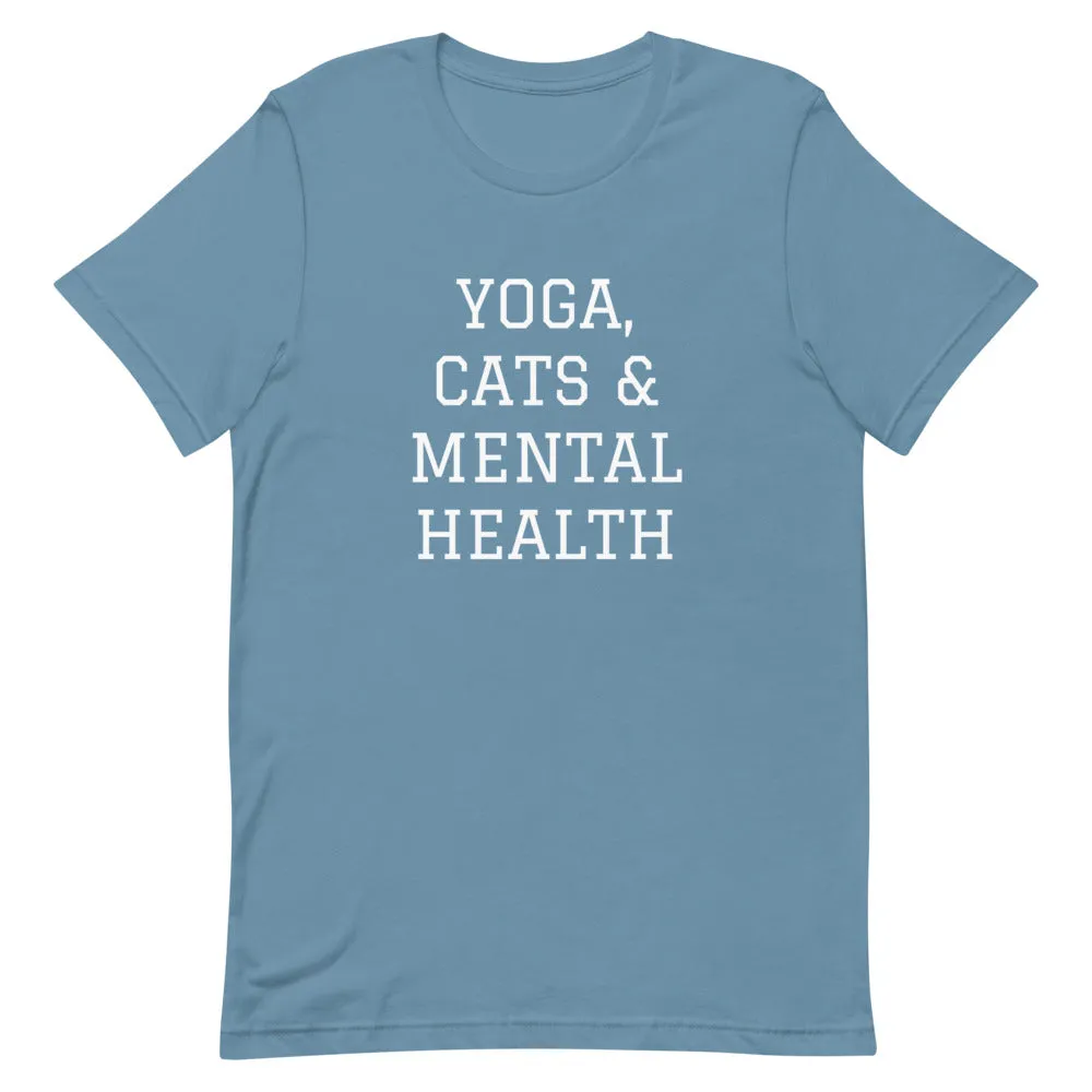 Yoga, Cats & Mental Health T-shirt