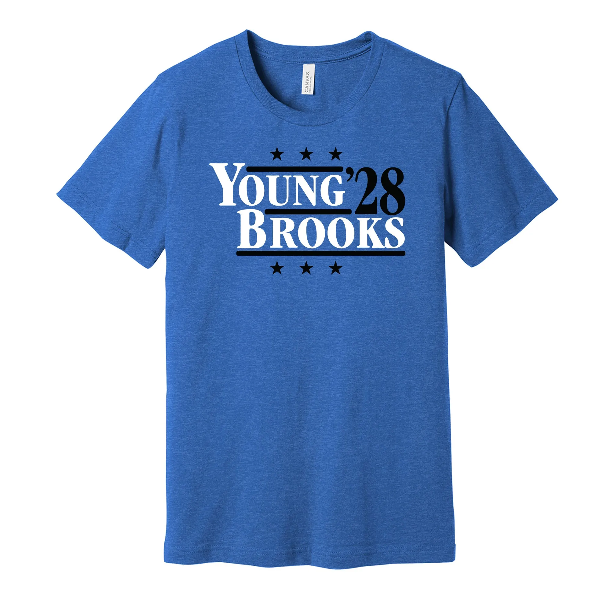 Young & Brooks '28 - Carolina Football Legends Political Campaign Parody T-Shirt - Hyper Than Hype Shirts