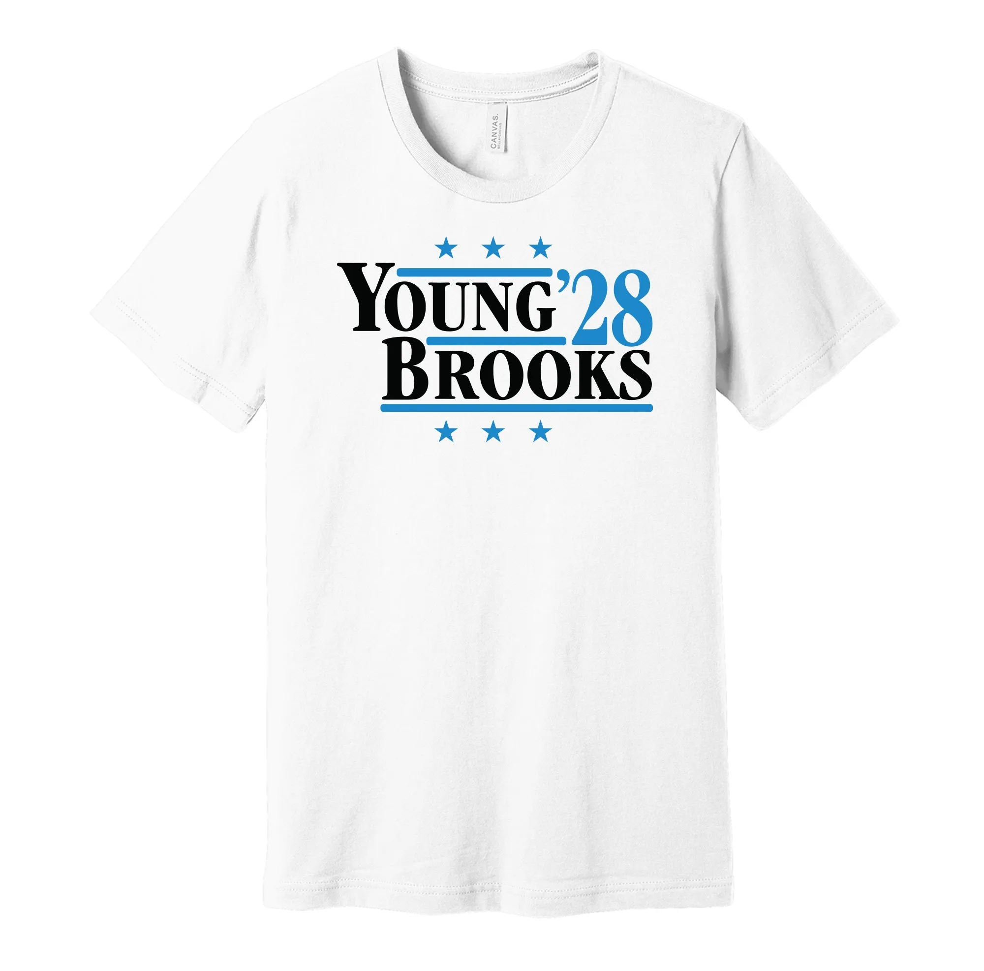 Young & Brooks '28 - Carolina Football Legends Political Campaign Parody T-Shirt - Hyper Than Hype Shirts