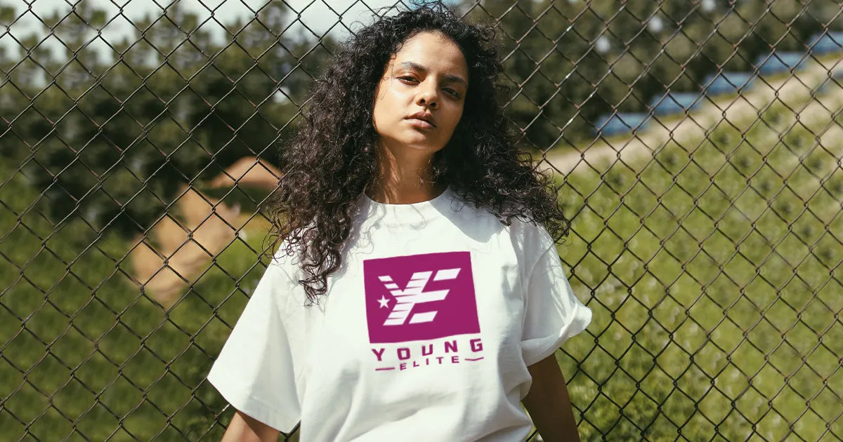 Young-Elite short sleeve Purple & White Unisex T-shirt