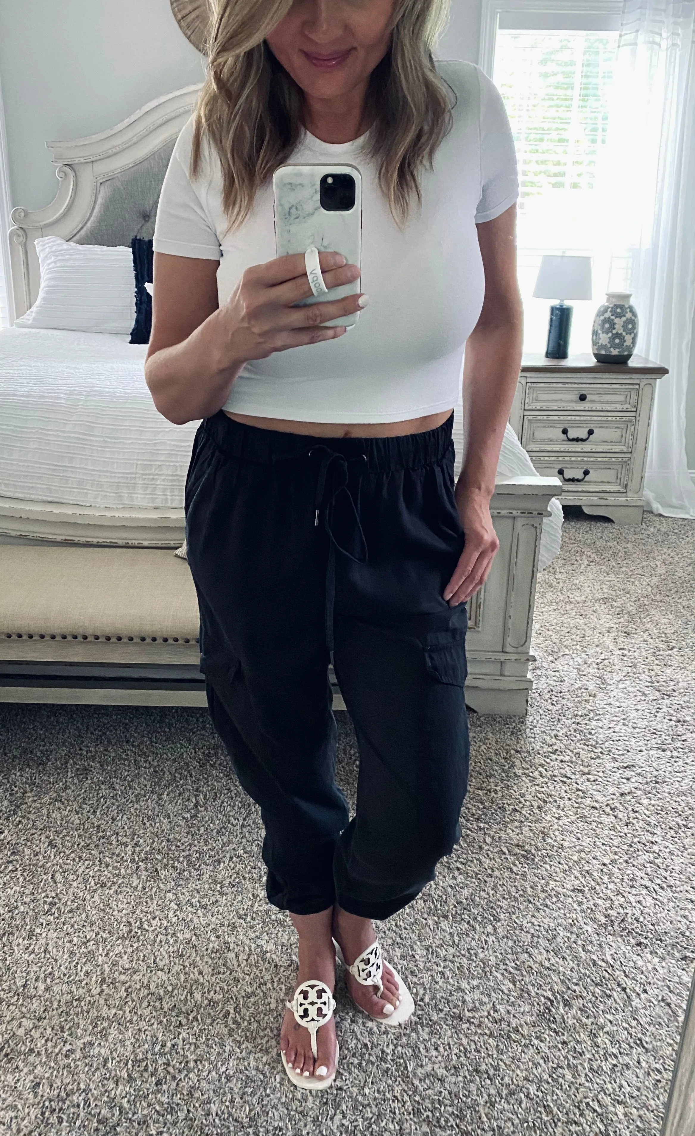 Your Best Self Crop Top, White