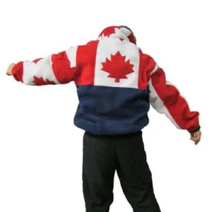YOUTH MAPLE LEAF PATCHWORK BOMBER NAVY