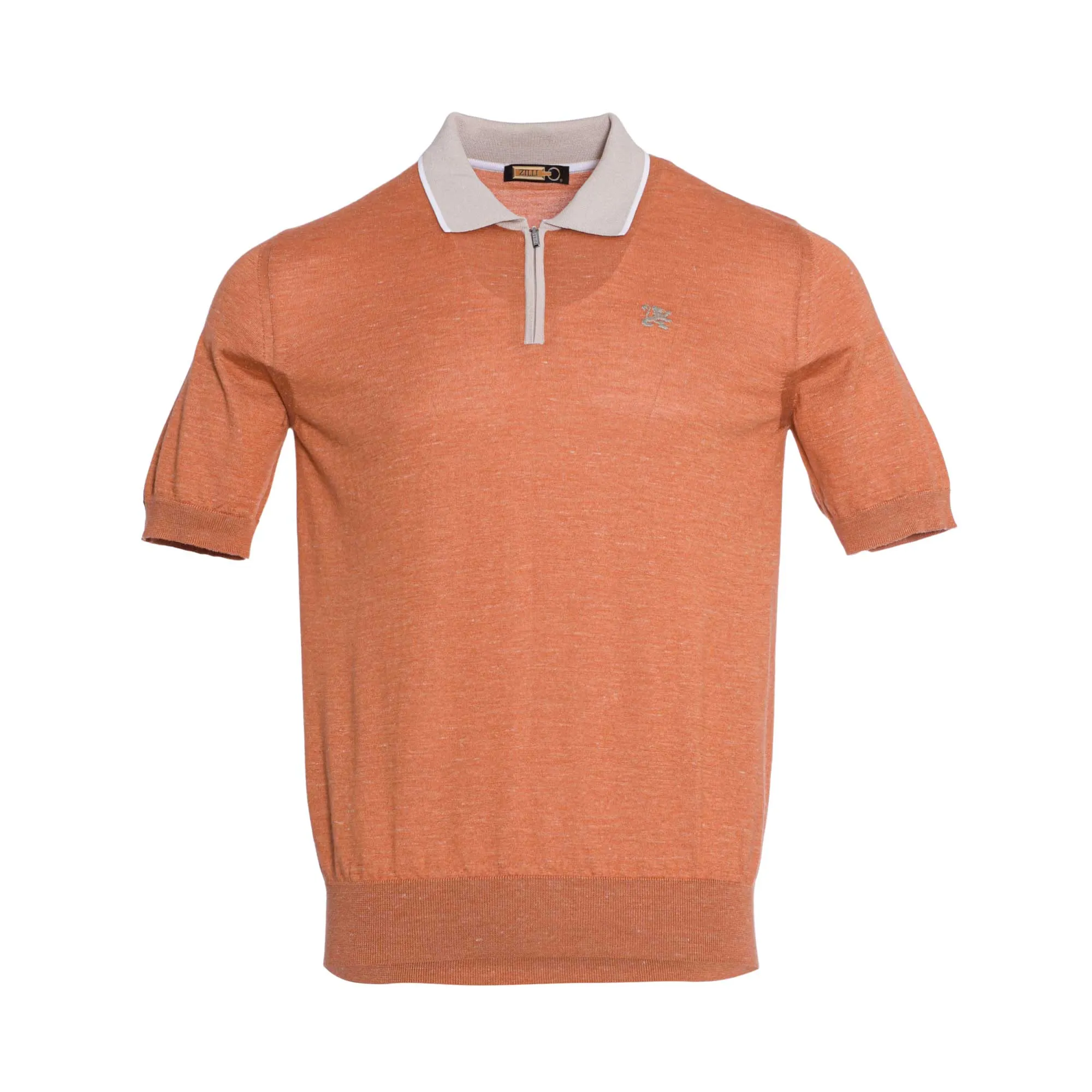 Zilli Men's Polo T-shirt With Zip