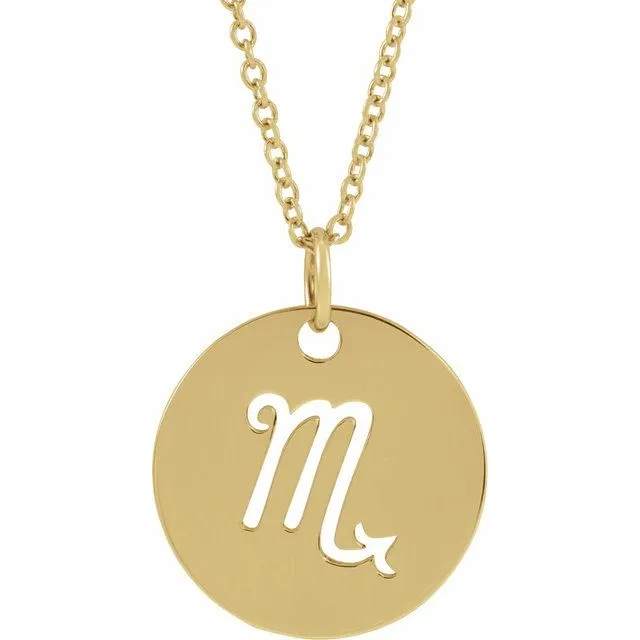 Zodiac Disc Necklace