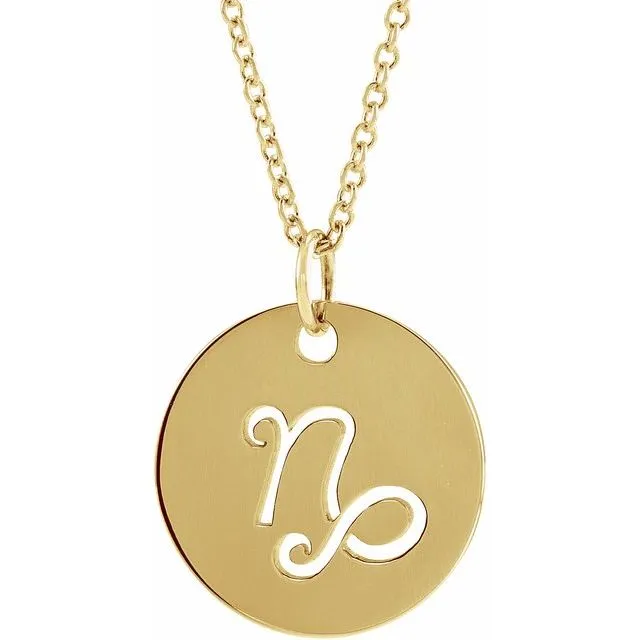 Zodiac Disc Necklace
