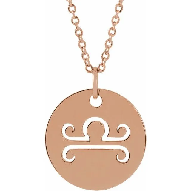Zodiac Disc Necklace